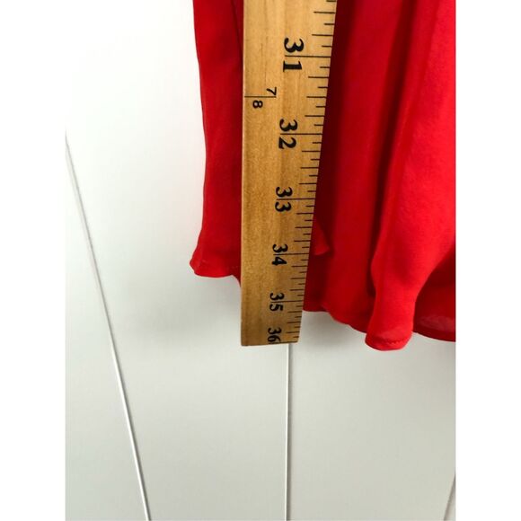 Parker Red Silk Matilda Sleeveless Tiered Dress Size M Valentines  $288 - Picture 6 of 11